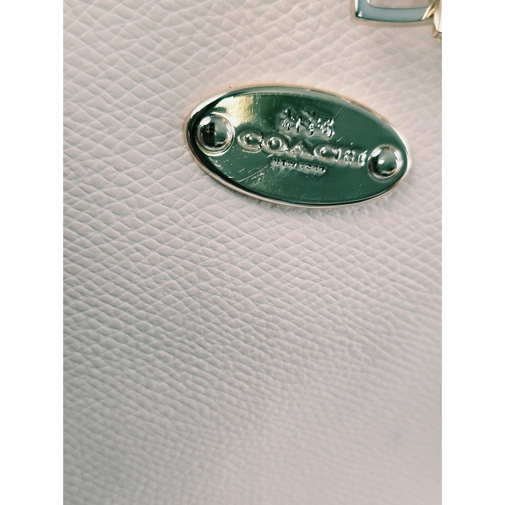Coach Cora Domed Satchel Medium Apricot Chalk Good Crossgrain Leather F34491 - Picture 16 of 16